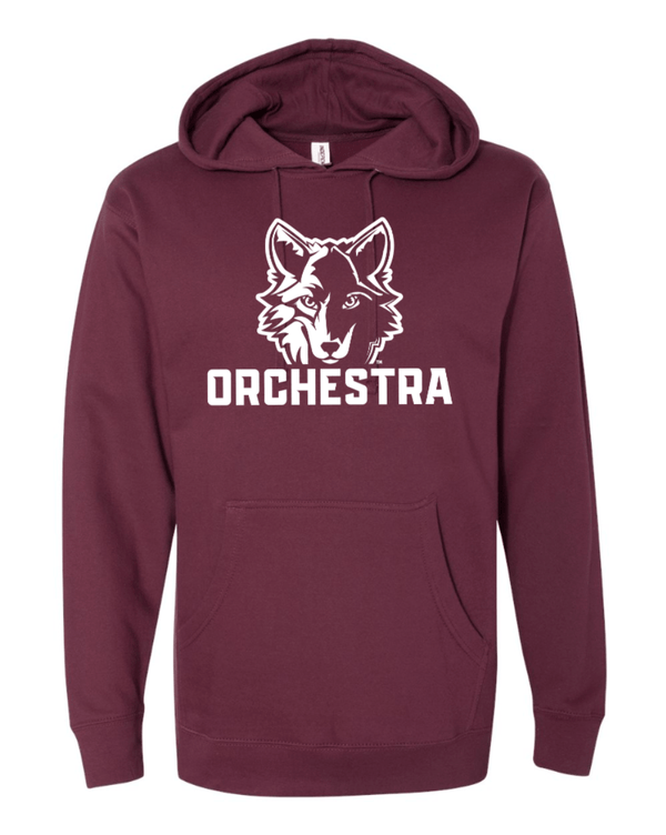 Custom Apparel - Screen Printing - Okemos Orchestra - Adult Unisex Hoodie ~ Maroon / Black / Navy / Charcoal ~ - Okemos Orchestra 24/25 - 16968