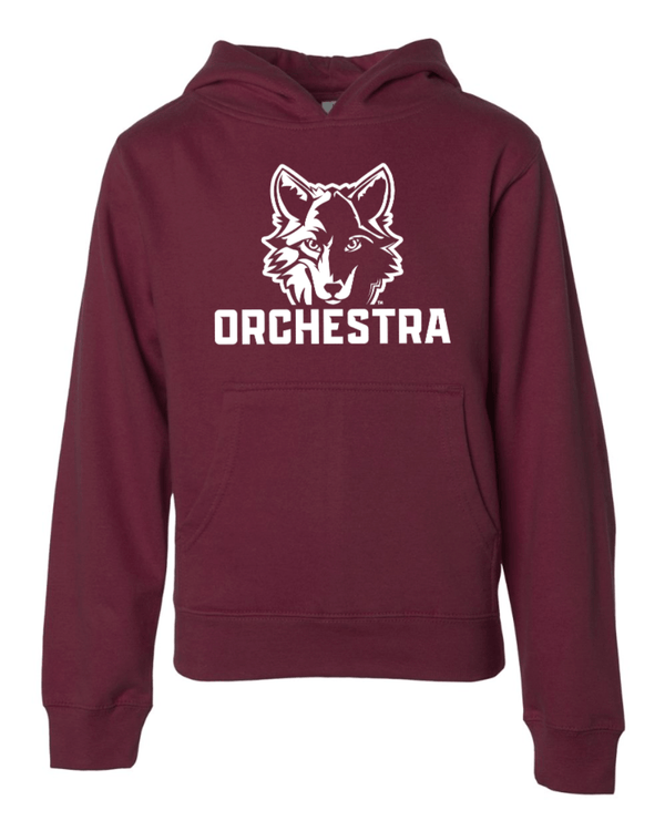 Custom Apparel - Screen Printing - Okemos Orchestra - Youth Hoodie ~Maroon / Black / Navy / Charcoal ~ - Okemos Orchestra 24/25 - 16968
