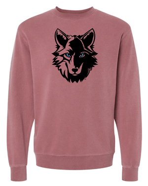Custom Apparel - Screen Printing - Okemos Public Montessori - Adult Pigment Dyed Crewneck Sweatshirt - OPM Spiritwear 2024 - 16149
