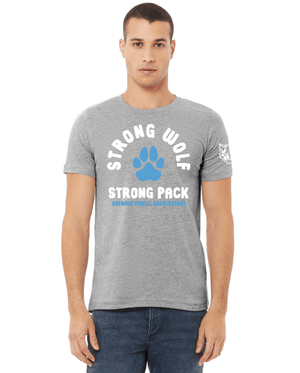 Custom Apparel - Screen Printing - Okemos Public Montessori - Adult Unisex T-Shirt Maroon/ Grey - OPM Spiritwear 2024 - 16149