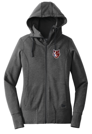 Custom Apparel - Screen Printing - Okemos Public Montessori - Ladies Tri Blend Fleece Full Zip Hoodie - OPM Spiritwear 2024 - 16149