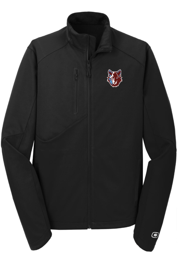 Custom Apparel - Screen Printing - Okemos Public Montessori - Soft Shell Jacket Black - OPM Spiritwear 2024 - 16149