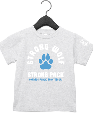 Custom Apparel - Screen Printing - Okemos Public Montessori - Toddler Jersey T-Shirt Maroon/ Grey - OPM Spiritwear 2024 - 16149