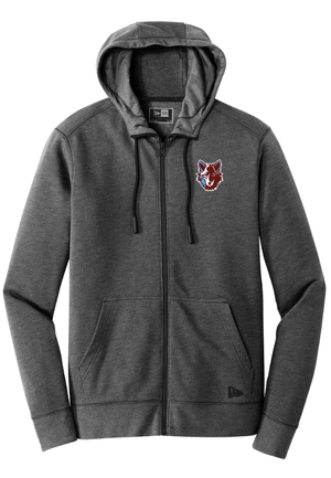 Custom Apparel - Screen Printing - Okemos Public Montessori - Tri Blend Fleece Full Zip Hoodie Adult - OPM Spiritwear 2024 - 16149