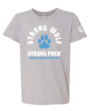 Custom Apparel - Screen Printing - Okemos Public Montessori - Youth Jersey Tee Maroon/ Grey - OPM Spiritwear 2024 - 16149