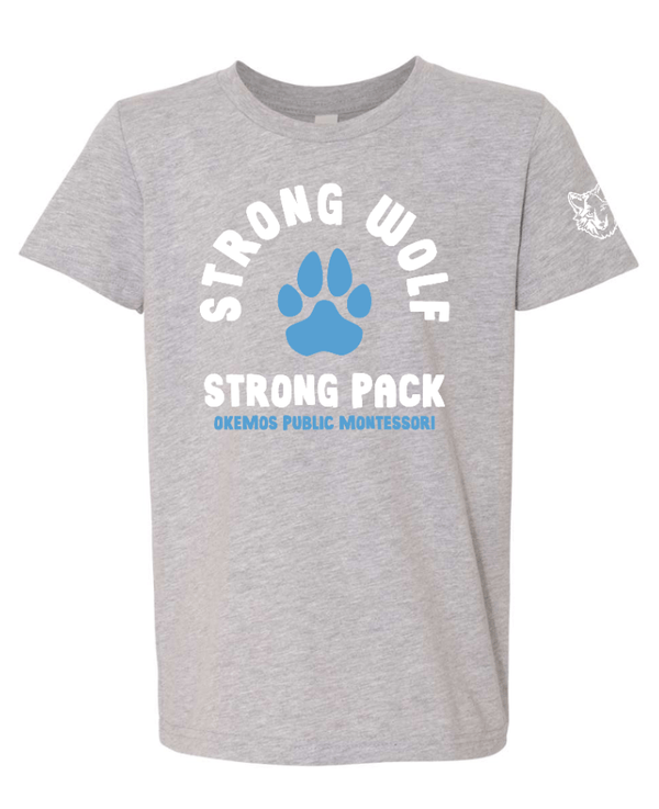 Custom Apparel - Screen Printing - Okemos Public Montessori - Youth Jersey Tee Maroon/ Grey - OPM Spiritwear 2024 - 16149