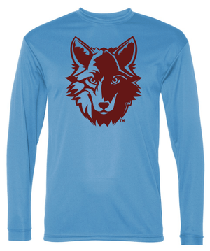 Custom Printed Apparel | Okemos Red Cedar Basketball - Adult Unisex Columbia Blue Performance Long Sleeve (PERSONALIZATION OPTIONAL) - Okemos Red Cedaer 25 - 18779