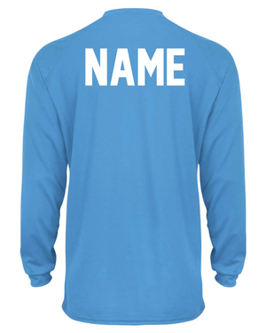 Custom Printed Apparel | Okemos Red Cedar Basketball - Youth Columbia Blue Performance Long Sleeve (PERSONALIZATION OPTIONAL) - Okemos Red Cedaer 25 - 18779