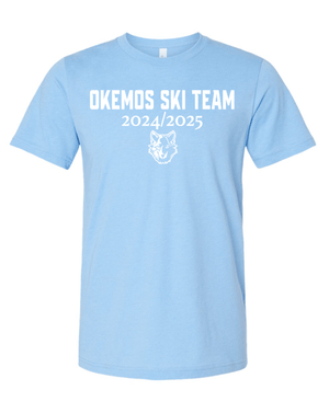 Custom Apparel - Screen Printing - Okemos Ski Apparel - Unisex T-Shirt (Maroon / Blue) - Okemos Ski Apparel - 16789