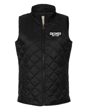 Custom Apparel - Screen Printing - Okemos Ski Apparel - Women's Vintage Diamond Quilted Vest - Okemos Ski Apparel - 16789