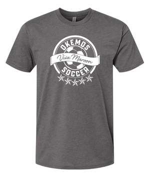 Custom Printed Apparel | Okemos Soccer | Next Level Unisex Cotton Polyester Blend T-Shirt - Hoodie - Okemos Soccer - 18214