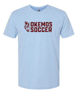 Custom Printed Apparel | Okemos Soccer | Next Level Unisex Cotton Polyester Blend T-Shirt - Carolina Blue - Hoodie - Okemos Soccer - 18214