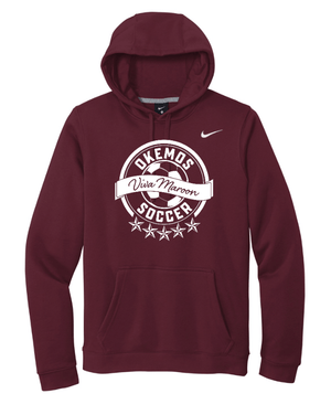 Custom Printed Apparel | Okemos Soccer | Nike Club Fleece Pullover Hoodie - Hoodie - Okemos Soccer - 18214