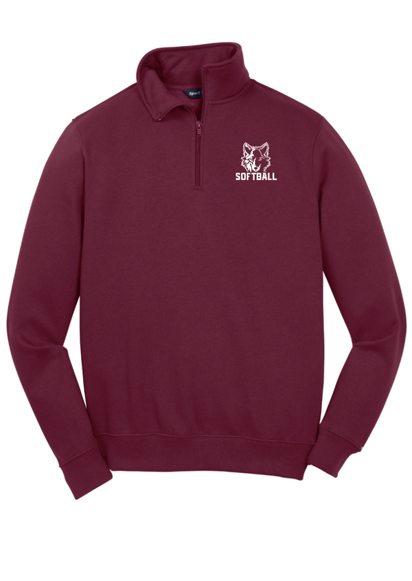 Custom Apparel - Screen Printing - Okemos Softball 2024 - Adult Unisex 1/4 Zip Sweatshirt - Okemos Softball 2024 - 15519