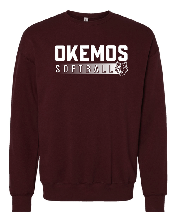 Custom Apparel - Screen Printing - Okemos Softball 2024 - Adult Unisex Crewneck Sweatshirt - Okemos Softball 2024 - 15519