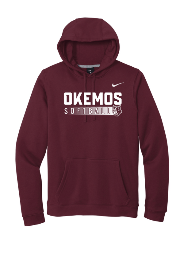 Custom Apparel - Screen Printing - Okemos Softball 2024 - Adult Unisex Nike Hoodie - Okemos Softball 2024 - 15519