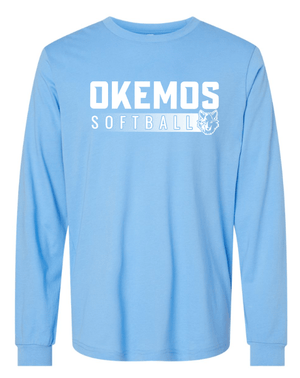 Custom Apparel - Screen Printing - Okemos Softball 2025 - Unisex Long Sleeve T-Shirt (Multiple Color Options) **Personalization Optional** - Okemos Softball 2025 - 17368