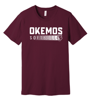 Custom Apparel - Screen Printing - Okemos Softball 2025 - Unisex T-Shirt (Multiple Color Options) **Personalization Optional** - Okemos Softball 2025 - 17368