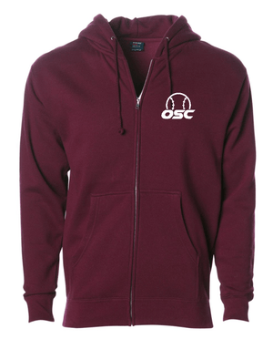Custom Apparel - Screen Printing - Okemos Softball Club - Adult Fleece Full Zip Hoodie - Okemos Softball Club - 16550