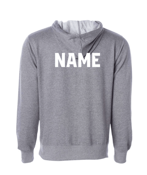 Custom Apparel - Screen Printing - Okemos Softball Club - Adult Midweight Hooded Sweatshirt - Maroon/Grey - (Name Optional) - Okemos Softball Club - 16550