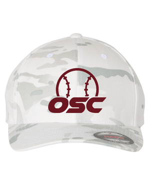 Custom Apparel - Screen Printing - Okemos Softball Club - Cotton Blend Cap - Maroon/White Camo - Okemos Softball Club - 16550