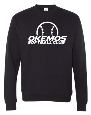 Custom Printed Apparel | Okemos Softball Club Fall 2025 - Adult Crewneck Sweatshirt (Maroon/Black) - Okemos Softball Club F25 - 18465