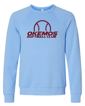 Custom Apparel - Screen Printing - Okemos Softball Club - Fleece Raglan Crewneck Sweatshirt - Okemos Softball Club - 16550