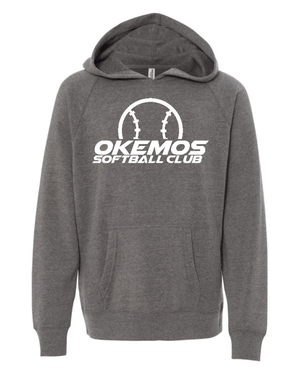 Custom Apparel - Screen Printing - Okemos Softball Club - Youth Lightweight Special Blend Hooded Sweatshirt - (Name Optional) - Okemos Softball Club - 16550