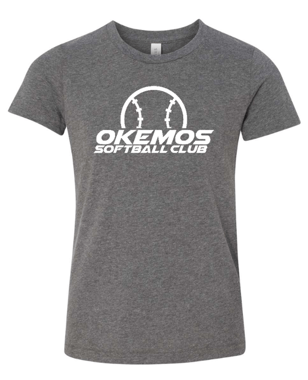 Custom Apparel - Screen Printing - Okemos Softball Club - Youth T-Shirt - Maroon/Dark Grey (Name Optional) - Okemos Softball Club - 16550
