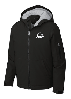 Custom Apparel - Screen Printing - Okemos Softball Club - Youth Waterproof Insulated Jacket - Okemos Softball Club - 16550