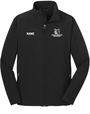 Custom Apparel - Screen Printing - Okemos Special Education Department - Men's Soft - Shell Jacket (Personalization Available) - Okemos Special Education Department - 16675