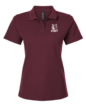 Custom Printed Apparel | Okemos Staff | AllPro Women's Pique Polo - Maroon - Polo - Okemos Staff - 18218