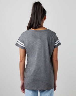 Custom Printed Apparel | Okemos Staff | Ladies ENZA Jersey Football Tee - T-Shirt - Okemos Staff - 18218