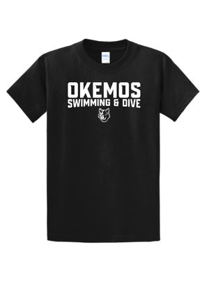 Custom Apparel - Screen Printing - Okemos Swim and Dive - Adult Unisex Tall Essential Tee - Okemos Swim and Dive - 14947