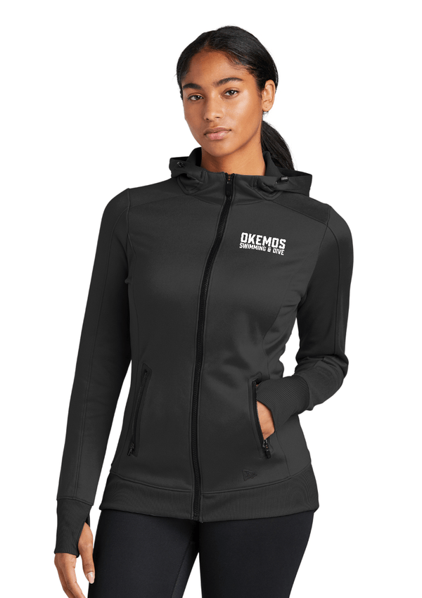 Custom Apparel - Screen Printing - Okemos Swim and Dive - Ladies Venue Fleece Full - Zip Hoodie - Okemos Swim and Dive - 14947