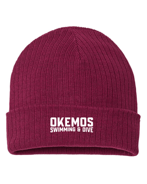 Custom Apparel - Screen Printing - Okemos Swim and Dive - Sustainable Rib Cuffed Beanie - Okemos Swim and Dive - 14947
