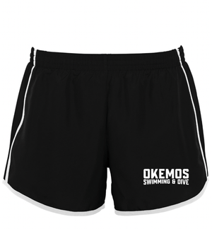 Custom Apparel - Screen Printing - Okemos Swim & Dive - Ladies Team Short Black - Okemos Swim & Dive - 16057