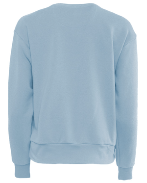 Custom Apparel - Screen Printing - Okemos Swim & Dive - Women's Sueded Sweatshirt Stonewash Denim - Okemos Swim & Dive - 16057