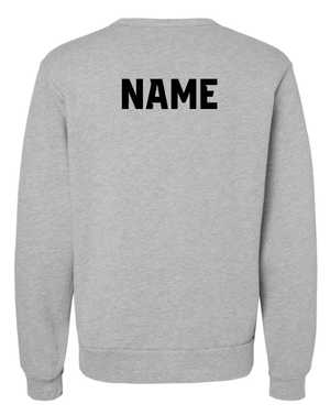 Custom Apparel - Screen Printing - Okemos Tennis 2025 - Fleece Classic Crewneck Sweatshirt (Grey / Mauve) *Personalization Optional* - Okemos Tennis 2025 - 17424