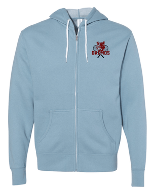 Custom Apparel - Screen Printing - Okemos Tennis 2025 - Lightweight Full Zip Hoodie - Okemos Tennis 2025 - 17424