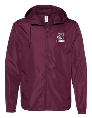 Custom Apparel - Screen Printing - Okemos Tennis 2025 - Lightweight Windbreaker Full Zip Jacket - Okemos Tennis 2025 - 17424
