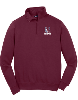 Custom Apparel - Screen Printing - Okemos Tennis 2025 - Unisex 1/4 Zip Sweatshirt - Okemos Tennis 2025 - 17424