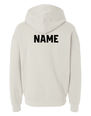 Custom Apparel - Screen Printing - Okemos Tennis 2025 - Unisex Hoodie (Ivory / Grey) *Personalization Optional* - Okemos Tennis 2025 - 17424