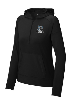 Custom Apparel - Screen Printing - Okemos Tennis 2025 - Women's Sport Wick Stretch 1/2 Zip Hoodie - Okemos Tennis 2025 - 17424