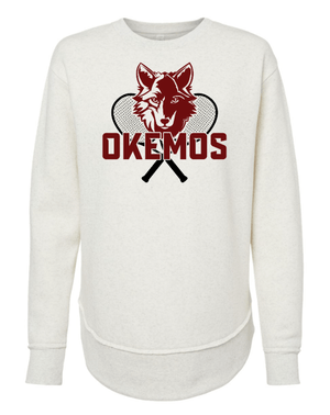 Custom Apparel - Screen Printing - Okemos Tennis 2025 - Women's Weekend Fleece Crewneck Sweatshirt - Okemos Tennis 2025 - 17424