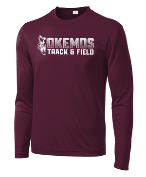 Custom Apparel - Screen Printing - Okemos Track & Field 2024 - Adult Sport Tek Long Sleeve T-Shirt - Okemos Track & Field 2024 - 15486