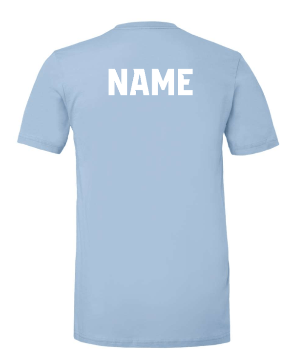 Custom Apparel - Screen Printing - Okemos Volleyball 2024 - Adult T-Shirt Blue/ Maroon/ Grey Customizable - Okemos Volleyball 2024 - 16403