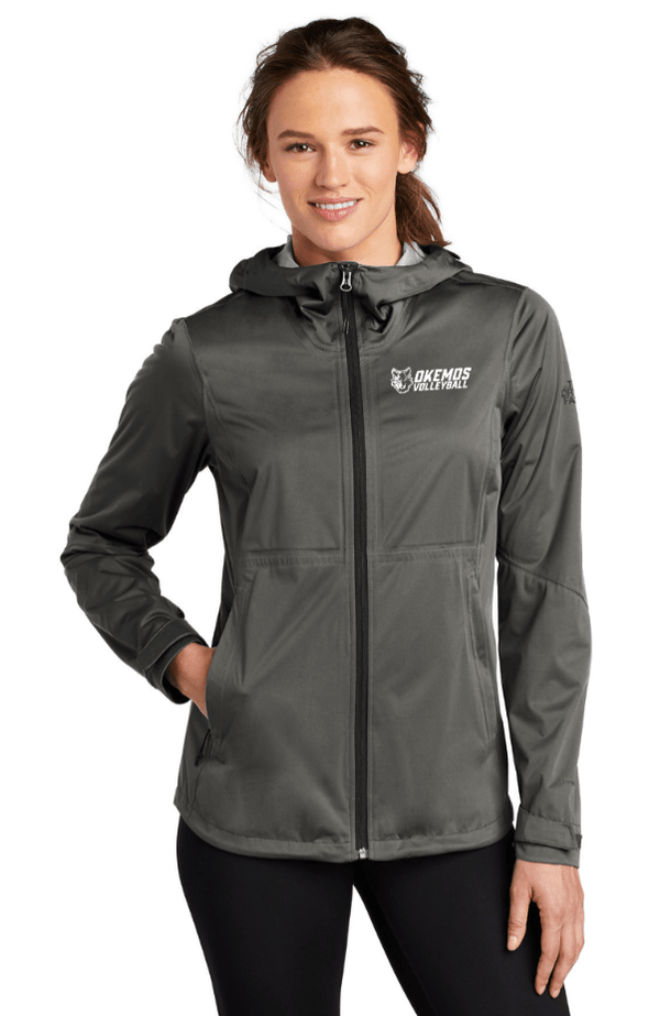Custom Apparel - Screen Printing - Okemos Volleyball 2024 - The North Face Ladies All - Weather Stretch Jacket - Okemos Volleyball 2024 - 16403