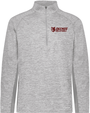 Custom Apparel - Screen Printing - Okemos Volleyball 2024 - Unisex Coolcore Half Zip Grey (*VARSITY ONLY*) - Okemos Volleyball 2024 - 16403