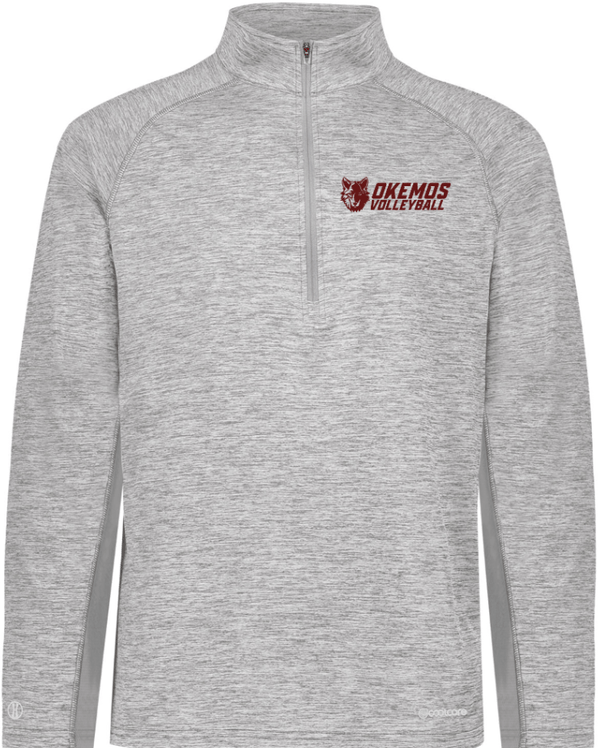 Custom Apparel - Screen Printing - Okemos Volleyball 2024 - Unisex Coolcore Half Zip Grey (*VARSITY ONLY*) - Okemos Volleyball 2024 - 16403